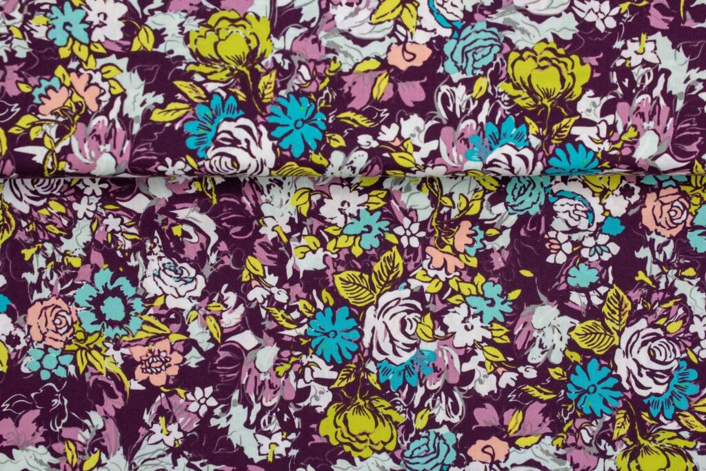 Art Gallery Fabrics Baumwollstoff Patchworkstoff mit Blumen